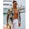 imageCOOFANDY Hawaiian Shirts for Men Short Sleeve Casual Button Down Shirt Tropical Summer Beach ShirtTropical Print