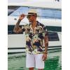imageCOOFANDY Hawaiian Shirts for Men Short Sleeve Casual Button Down Shirt Tropical Summer Beach ShirtTropical Print