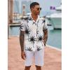 imageCOOFANDY Hawaiian Shirts for Men Short Sleeve Casual Button Down Shirt Tropical Summer Beach ShirtWhite Palm Tree
