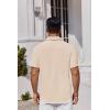 imageCOOFANDY Mens Button Down Shirts Short Sleeve Stain Shield Dress Shirts Business Casual Shirt with PocketBeige
