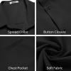 imageCOOFANDY Mens Button Down Shirts Short Sleeve Stain Shield Dress Shirts Business Casual Shirt with PocketBlack