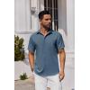 imageCOOFANDY Mens Button Down Shirts Short Sleeve Stain Shield Dress Shirts Business Casual Shirt with PocketBlue