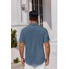 imageCOOFANDY Mens Button Down Shirts Short Sleeve Stain Shield Dress Shirts Business Casual Shirt with PocketBlue