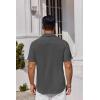 imageCOOFANDY Mens Button Down Shirts Short Sleeve Stain Shield Dress Shirts Business Casual Shirt with PocketDark Grey