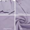 imageCOOFANDY Mens Button Down Shirts Short Sleeve Stain Shield Dress Shirts Business Casual Shirt with PocketLavender