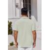 imageCOOFANDY Mens Button Down Shirts Short Sleeve Stain Shield Dress Shirts Business Casual Shirt with PocketLight Green