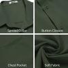 imageCOOFANDY Mens Button Down Shirts Short Sleeve Stain Shield Dress Shirts Business Casual Shirt with PocketOlive Green