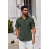 imageCOOFANDY Mens Button Down Shirts Short Sleeve Stain Shield Dress Shirts Business Casual Shirt with PocketOlive Green
