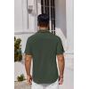 imageCOOFANDY Mens Button Down Shirts Short Sleeve Stain Shield Dress Shirts Business Casual Shirt with PocketOlive Green