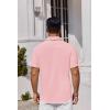 imageCOOFANDY Mens Button Down Shirts Short Sleeve Stain Shield Dress Shirts Business Casual Shirt with PocketPink