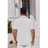 imageCOOFANDY Mens Button Down Shirts Short Sleeve Stain Shield Dress Shirts Business Casual Shirt with PocketWhite