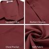 imageCOOFANDY Mens Button Down Shirts Short Sleeve Stain Shield Dress Shirts Business Casual Shirt with PocketWine Red