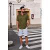 imageCOOFANDY Mens Casual Button Down Shirts Short Sleeve Wrinkle Free Shirt Untucked Summer Stretch Dress ShirtArmy Green