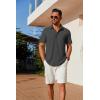 imageCOOFANDY Mens Casual Button Down Shirts Short Sleeve Wrinkle Free Shirt Untucked Summer Stretch Dress ShirtDark Grey