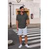 imageCOOFANDY Mens Casual Button Down Shirts Short Sleeve Wrinkle Free Shirt Untucked Summer Stretch Dress ShirtDark Grey