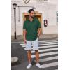 imageCOOFANDY Mens Casual Button Down Shirts Short Sleeve Wrinkle Free Shirt Untucked Summer Stretch Dress ShirtEvergreen