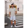 imageCOOFANDY Mens Casual Button Down Shirts Short Sleeve Wrinkle Free Shirt Untucked Summer Stretch Dress ShirtLight Gray