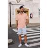 imageCOOFANDY Mens Casual Button Down Shirts Short Sleeve Wrinkle Free Shirt Untucked Summer Stretch Dress ShirtPink