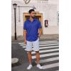 imageCOOFANDY Mens Casual Button Down Shirts Short Sleeve Wrinkle Free Shirt Untucked Summer Stretch Dress ShirtRoyal Blue
