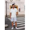 imageCOOFANDY Mens Casual Button Down Shirts Short Sleeve Wrinkle Free Shirt Untucked Summer Stretch Dress ShirtWhite