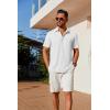imageCOOFANDY Mens Casual Button Down Shirts Short Sleeve Wrinkle Free Shirt Untucked Summer Stretch Dress ShirtWhite