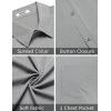 imageCOOFANDY Mens Short Sleeve Button Down Shirt Casual Summer Beach Shirts Vacation Wedding Shirt with PocketAshen Gray