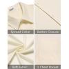 imageCOOFANDY Mens Short Sleeve Button Down Shirt Casual Summer Beach Shirts Vacation Wedding Shirt with PocketCream