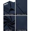 imageCOOFANDY Mens Short Sleeve Button Down Shirt Casual Summer Beach Shirts Vacation Wedding Shirt with PocketIndigo