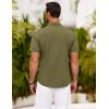 imageCOOFANDY Mens Short Sleeve Button Down Shirt Casual Summer Beach Shirts Vacation Wedding Shirt with PocketOlive Drab