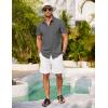 imageCOOFANDY Mens Short Sleeve Button Down Shirt Casual Summer Beach Shirts Vacation Wedding Shirt with PocketSlate Marble