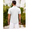 imageCOOFANDY Mens Short Sleeve Button Down Shirt Casual Summer Beach Shirts Vacation Wedding Shirt with PocketWhite