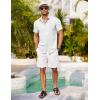 imageCOOFANDY Mens Short Sleeve Button Down Shirt Casual Summer Beach Shirts Vacation Wedding Shirt with PocketWhite