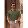 imageCOOFANDY Mens Casual Button Down Shirts Short Sleeve Summer Untucked Dress ShirtsArmy Green