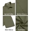 imageCOOFANDY Mens Casual Button Down Shirts Short Sleeve Summer Untucked Dress ShirtsArmy Green