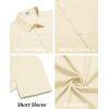 imageCOOFANDY Mens Casual Button Down Shirts Short Sleeve Summer Untucked Dress ShirtsBeige