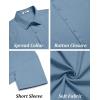 imageCOOFANDY Mens Casual Button Down Shirts Short Sleeve Summer Untucked Dress ShirtsCaptain Blue
