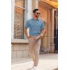 imageCOOFANDY Mens Casual Button Down Shirts Short Sleeve Summer Untucked Dress ShirtsCaptain Blue