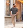 imageCOOFANDY Mens Casual Button Down Shirts Short Sleeve Summer Untucked Dress ShirtsDark Grey