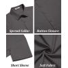 imageCOOFANDY Mens Casual Button Down Shirts Short Sleeve Summer Untucked Dress ShirtsDark Grey