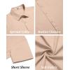 imageCOOFANDY Mens Casual Button Down Shirts Short Sleeve Summer Untucked Dress ShirtsKhaki