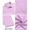 imageCOOFANDY Mens Casual Button Down Shirts Short Sleeve Summer Untucked Dress ShirtsLavender