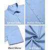 imageCOOFANDY Mens Casual Button Down Shirts Short Sleeve Summer Untucked Dress ShirtsLight Blue