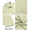 imageCOOFANDY Mens Casual Button Down Shirts Short Sleeve Summer Untucked Dress ShirtsLight Green