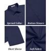 imageCOOFANDY Mens Casual Button Down Shirts Short Sleeve Summer Untucked Dress ShirtsNavy Blue