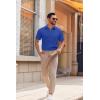 imageCOOFANDY Mens Casual Button Down Shirts Short Sleeve Summer Untucked Dress ShirtsOcean Blue