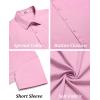 imageCOOFANDY Mens Casual Button Down Shirts Short Sleeve Summer Untucked Dress ShirtsPink