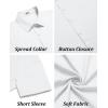 imageCOOFANDY Mens Casual Button Down Shirts Short Sleeve Summer Untucked Dress ShirtsWhite