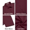 imageCOOFANDY Mens Casual Button Down Shirts Short Sleeve Summer Untucked Dress ShirtsWine Red