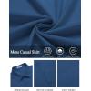 imageCOOFANDY Mens Casual Linen Shirt Short Sleeve Button Down Shirt Summer Beach Shirts with PocketDark Blue