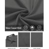 imageCOOFANDY Mens Casual Linen Shirt Short Sleeve Button Down Shirt Summer Beach Shirts with PocketDark Grey